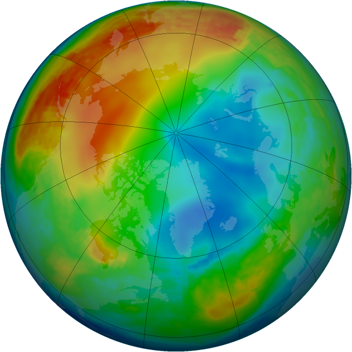 Arctic ozone map for 02 January 2003